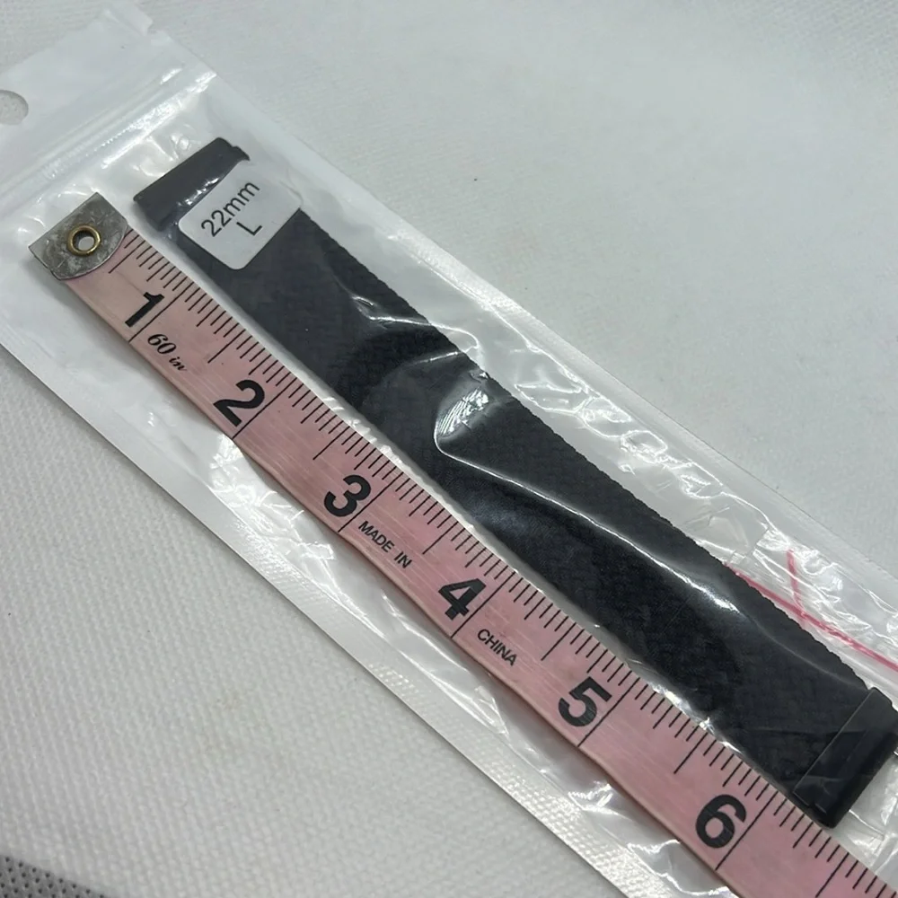 BRAIDED ELASTIC WATCH BAND BLACK LARGE - APPLE WATCH COMPATABLE